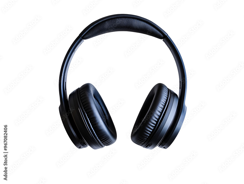 a pair of black headphones a pair of black headphones