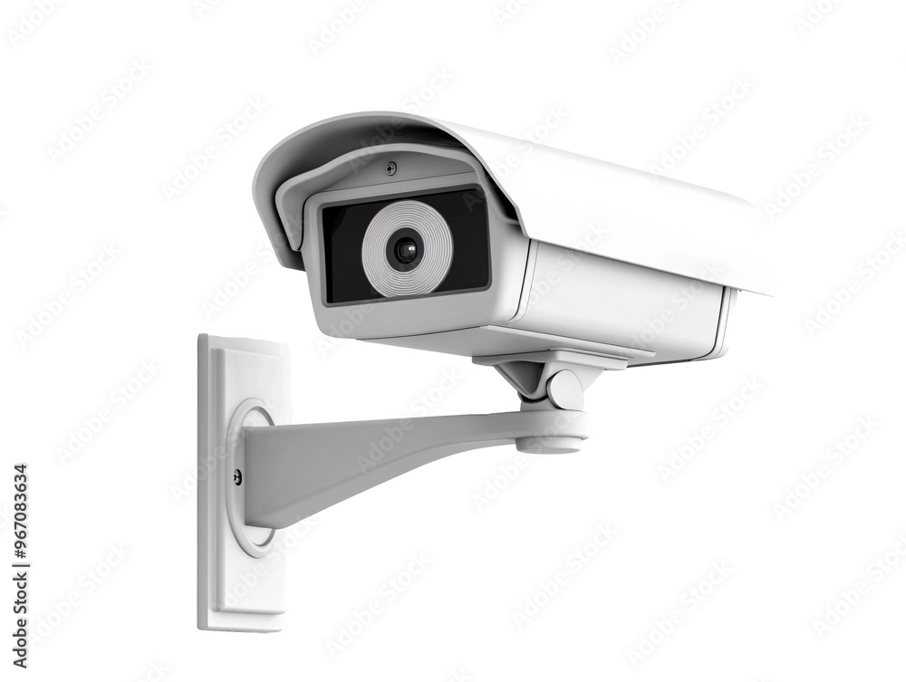 a white camera on a wall a white camera on a wall