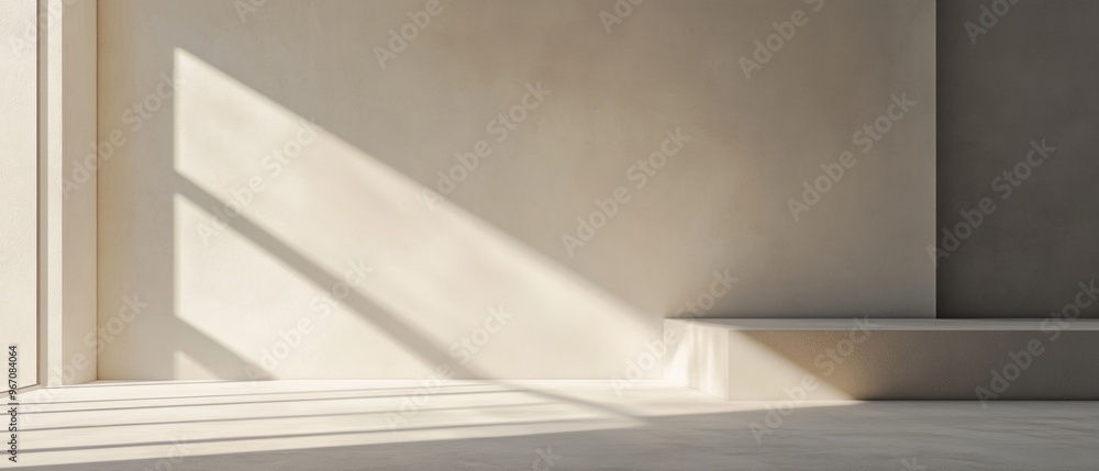 A room with a window and a bench A room with a window and a bench