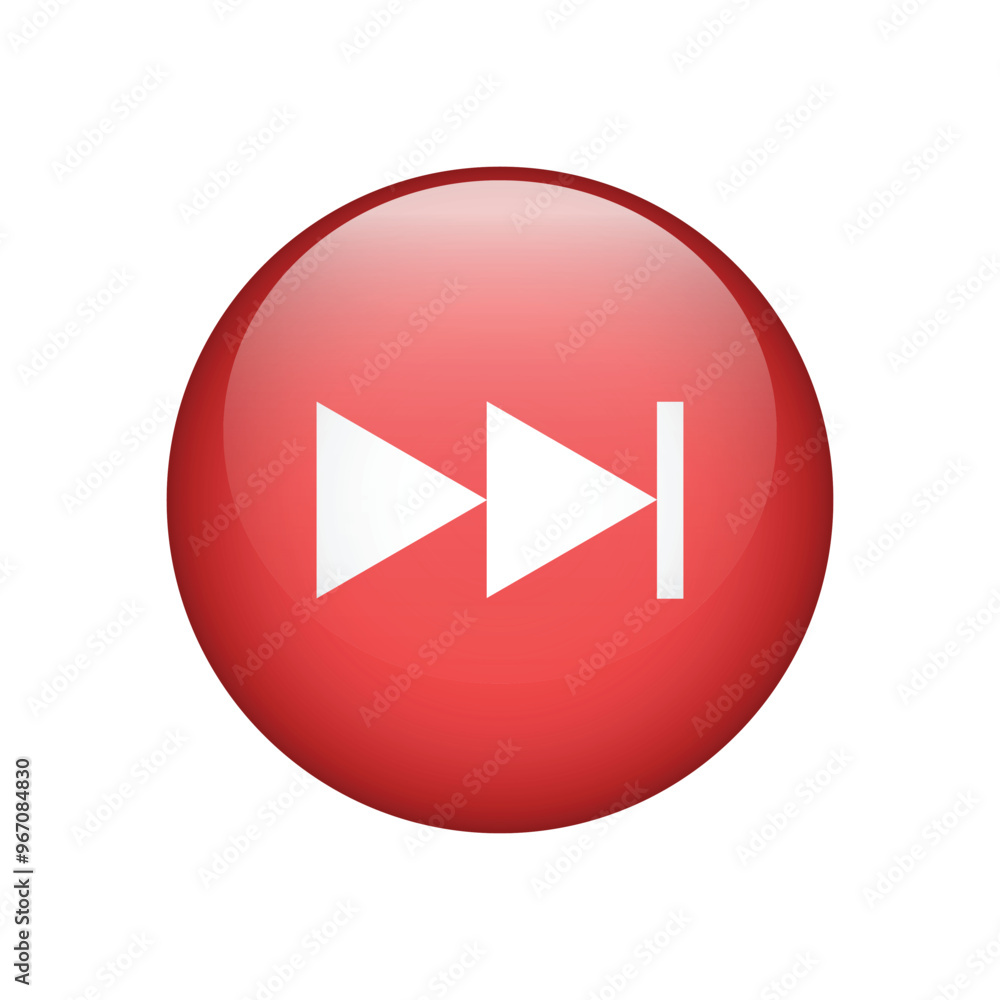 Fast forward icon isolated on white background. Next round button vector illustration Fast forward icon isolated on white background. Next round button vector illustration