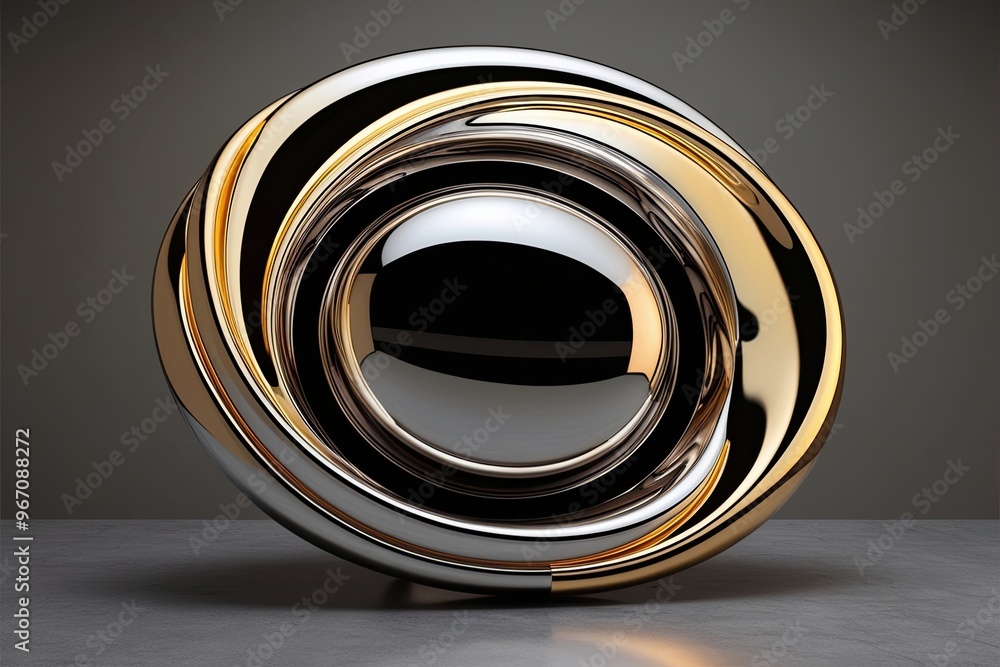 Stunning 3D Liquid Metallic Design with Elegant Luminous Finishes Stunning 3D Liquid Metallic Design with Elegant Luminous Finishes