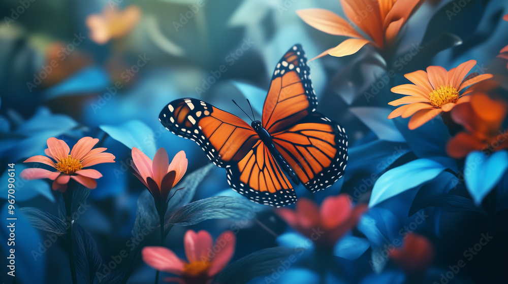 Monarch orange butterfly Monarch orange butterfly