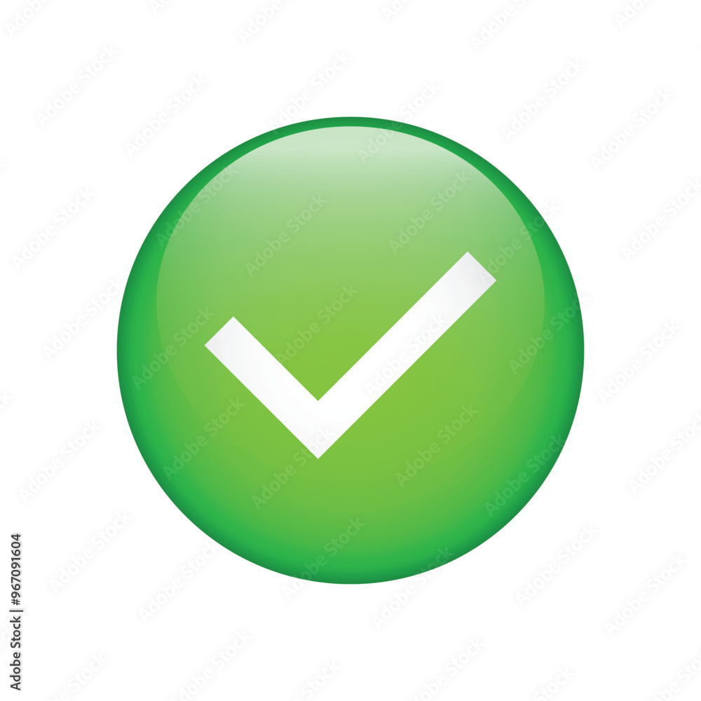 Approval check mark icon isolated on white background. Vector Approval check mark icon isolated on white background. Vector