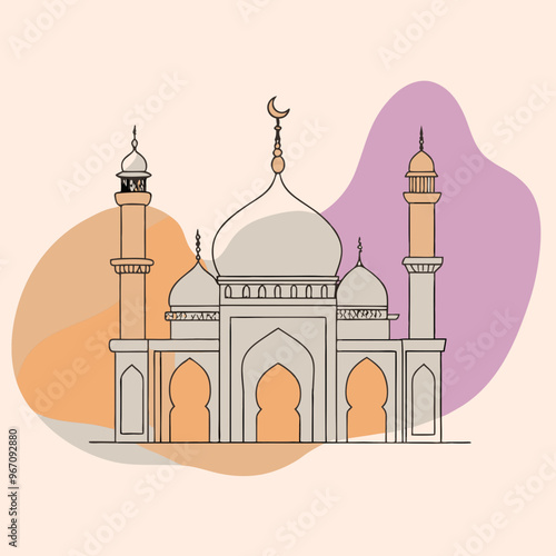 vector illustration of mosque