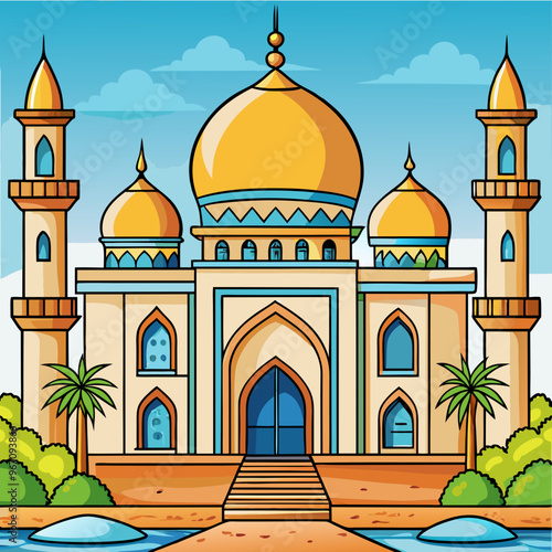 vector illustration of mosque