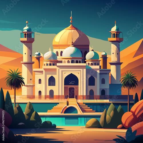 vector illustration of mosque