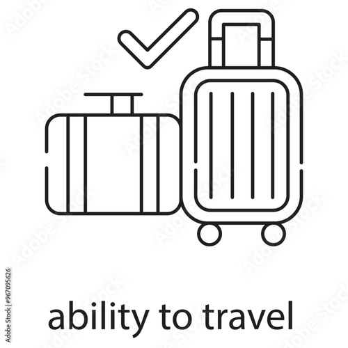 Ability to Travel Icon. Vector Icon Design
