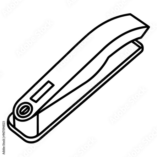 nail clipper outline coloring book page line art illustration digital drawing