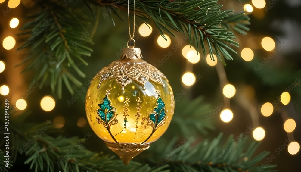 A Eid or Ramzan ornament with a blue moon and a yellow star on it A Eid or Ramzan ornament with a blue moon and a yellow star on it