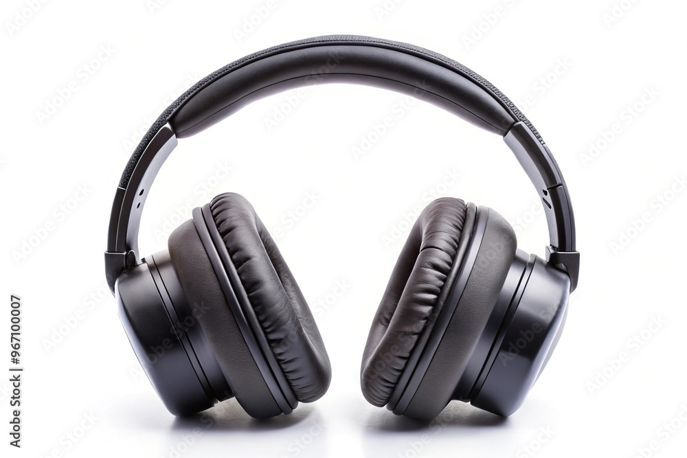 Wireless headphones isolated on white background Low Angle Wireless headphones isolated on white background Low Angle