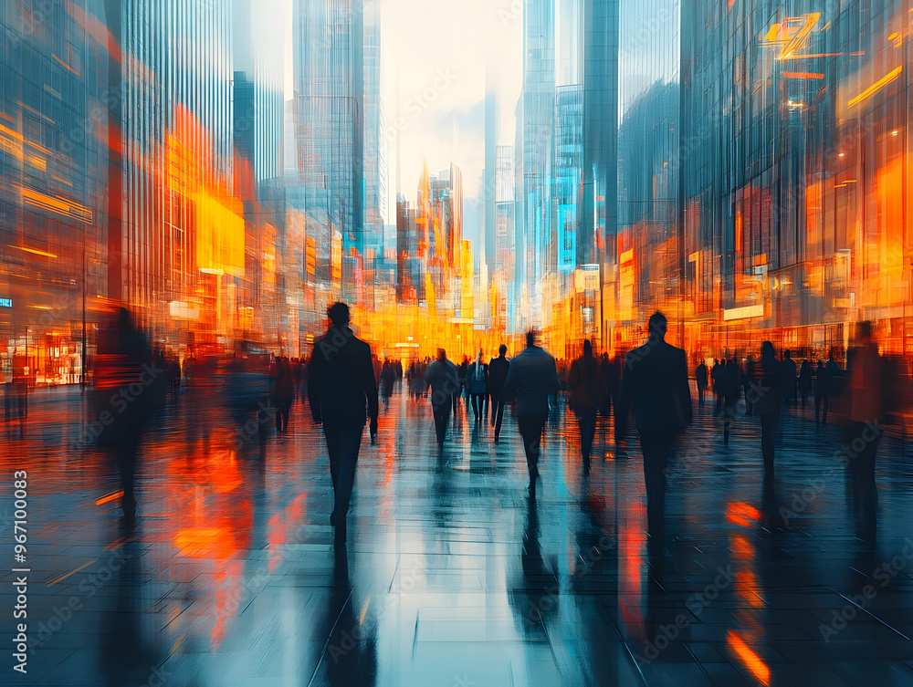 Urban Flow: City Lights, Reflections, and the Pulse of the City