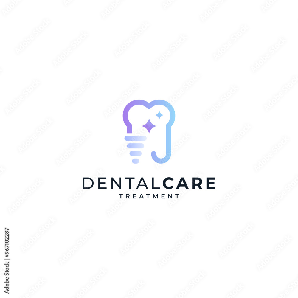 dental implants and shining star for dental implants and dental care logo design dental implants and shining star for dental implants and dental care logo design