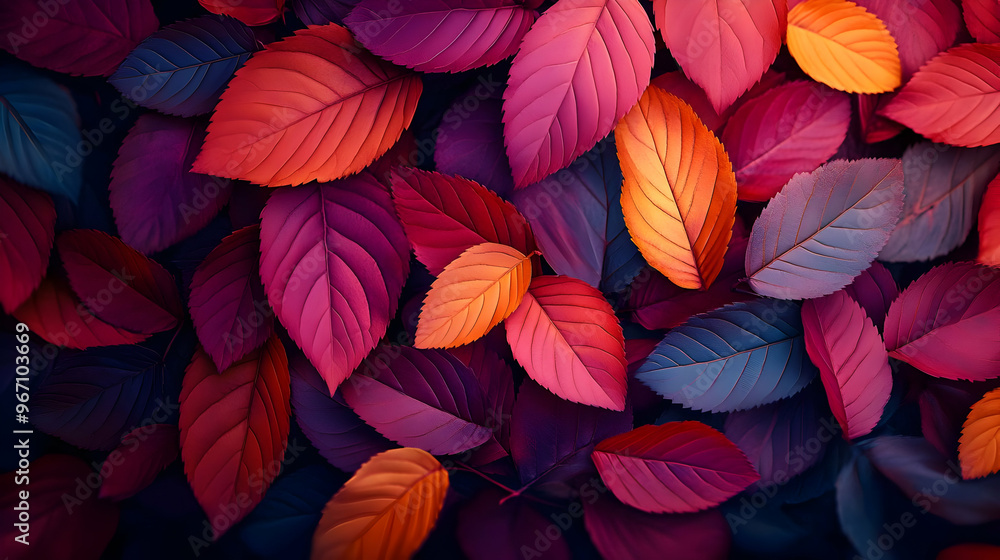 Vibrant Autumn Leaves: A Tapestry of Red, Orange, and Purple Vibrant Autumn Leaves: A Tapestry of Red, Orange, and Purple
