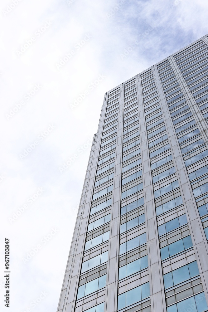 High rise commercial building view from bottom High rise commercial building view from bottom