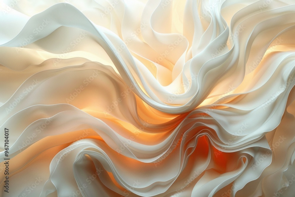 Obraz premium Abstract cream background with soft, flowing lines and subtle shading, AI Generative