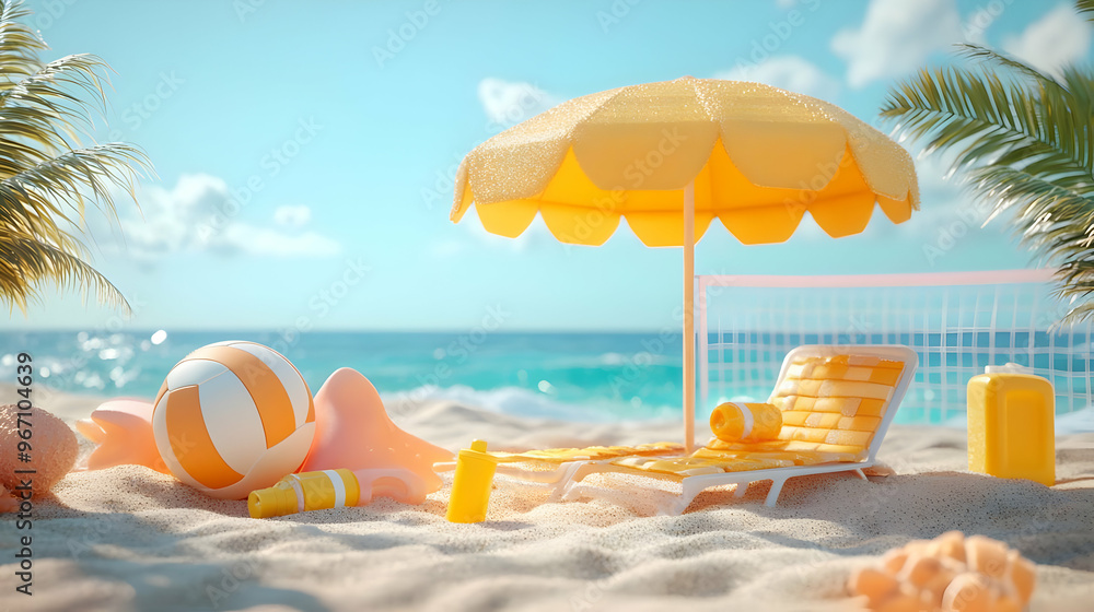 Beach Volleyball and Relaxation: Summer Fun on the Sand Beach Volleyball and Relaxation: Summer Fun on the Sand