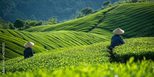Condition of the matcha green tea farm. 