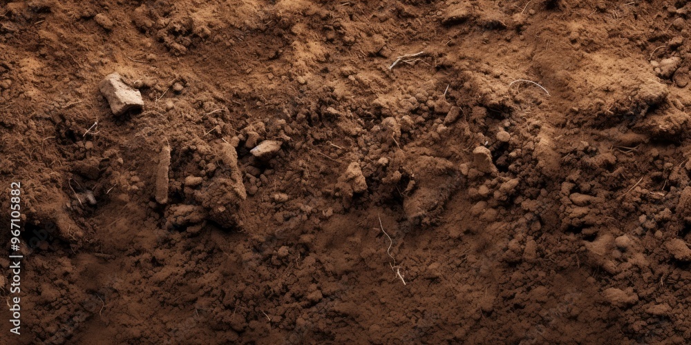 Fertile soil close-up texture flat lay background Fertile soil close-up texture flat lay background