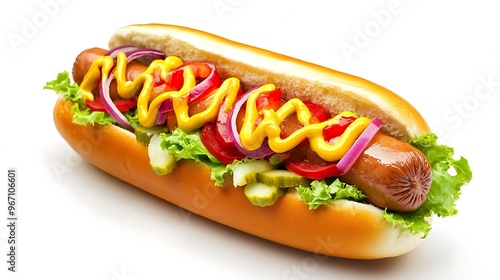 Delicious Hot Dog with Toppings