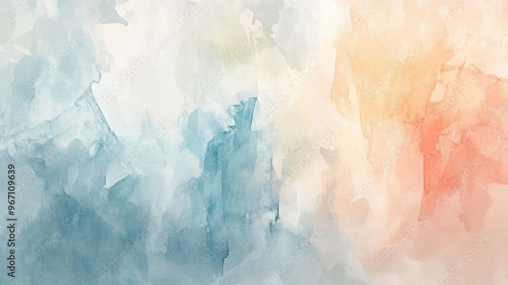 A serene watercolor abstract design featuring soft hues of blue, orange, and white, perfect for calming backgrounds and artistic projects. A serene watercolor abstract design featuring soft hues of blue, orange, and white, perfect for calming backgrounds and artistic projects.