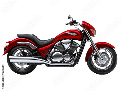 a red and black motorcycle