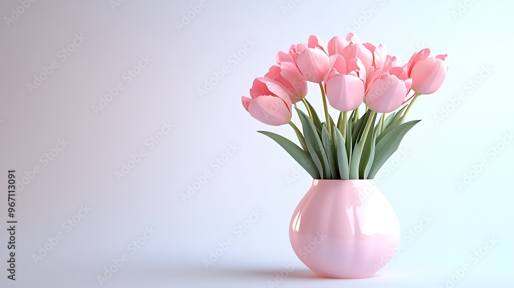 Red Tulips in a White Vase Red Tulips in a White Vase