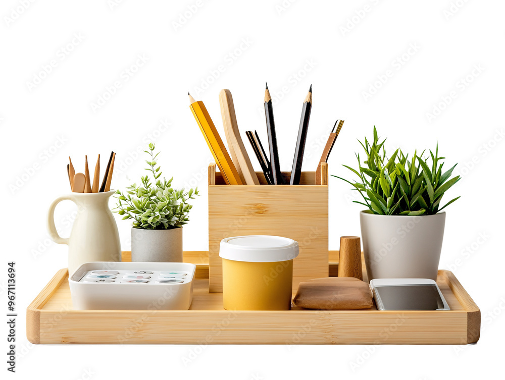a wooden tray with pencils and pencils a wooden tray with pencils and pencils