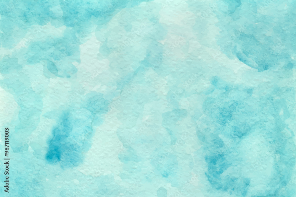 Obraz premium Sky blue Aquarelle paint paper textured canvas element, hand drawn watercolor illustration, painting soft blue textured on wet white paper, Light sky blue brush painted watercolor background.
