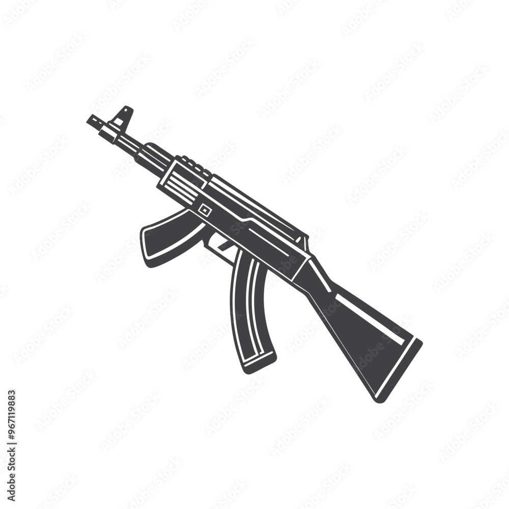 ak47 gun vector design template ak47 gun vector design template