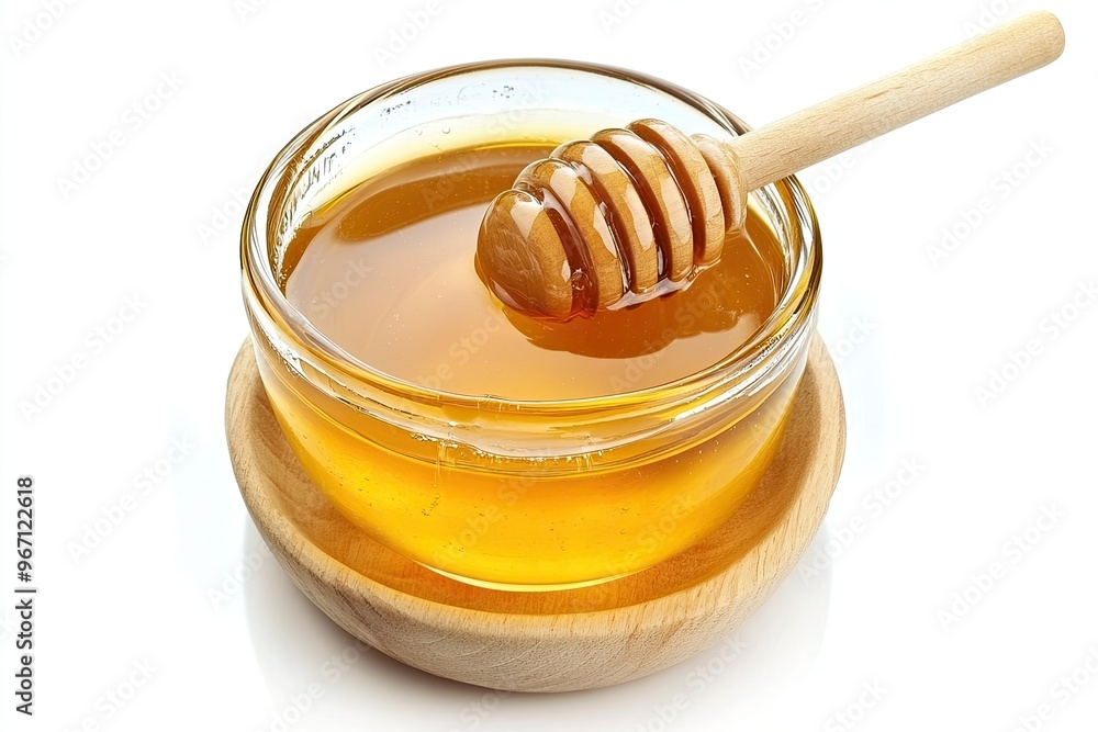 Honey on isolated on white background Honey on isolated on white background