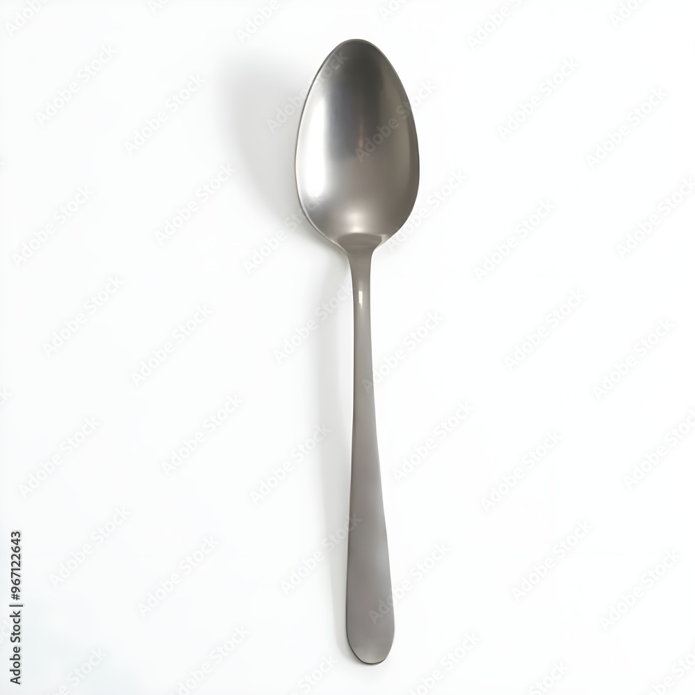 A polished silver spoon isolated on white. A polished silver spoon isolated on white.