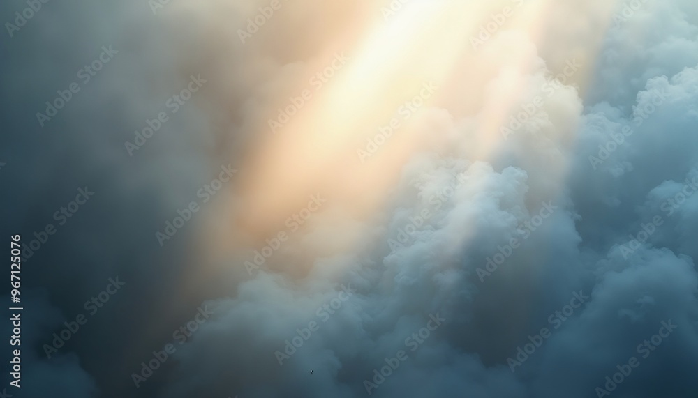 Fototapeta premium dreamlike light effect in a blue-gray smoky atmosphere