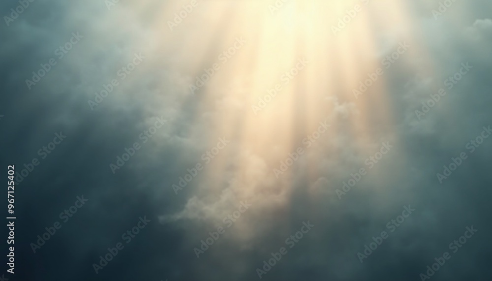 soft dreamy light beams cutting through a blue-gray smoky haze soft dreamy light beams cutting through a blue-gray smoky haze