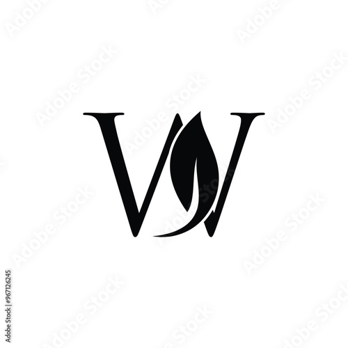  w leaf icon logo design for your business 