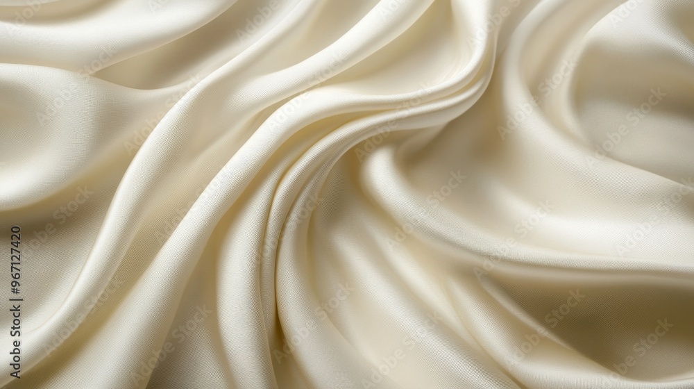 Smooth flowing ivory silk fabric texture, abstract background. Elegance and luxury concept Smooth flowing ivory silk fabric texture, abstract background. Elegance and luxury concept