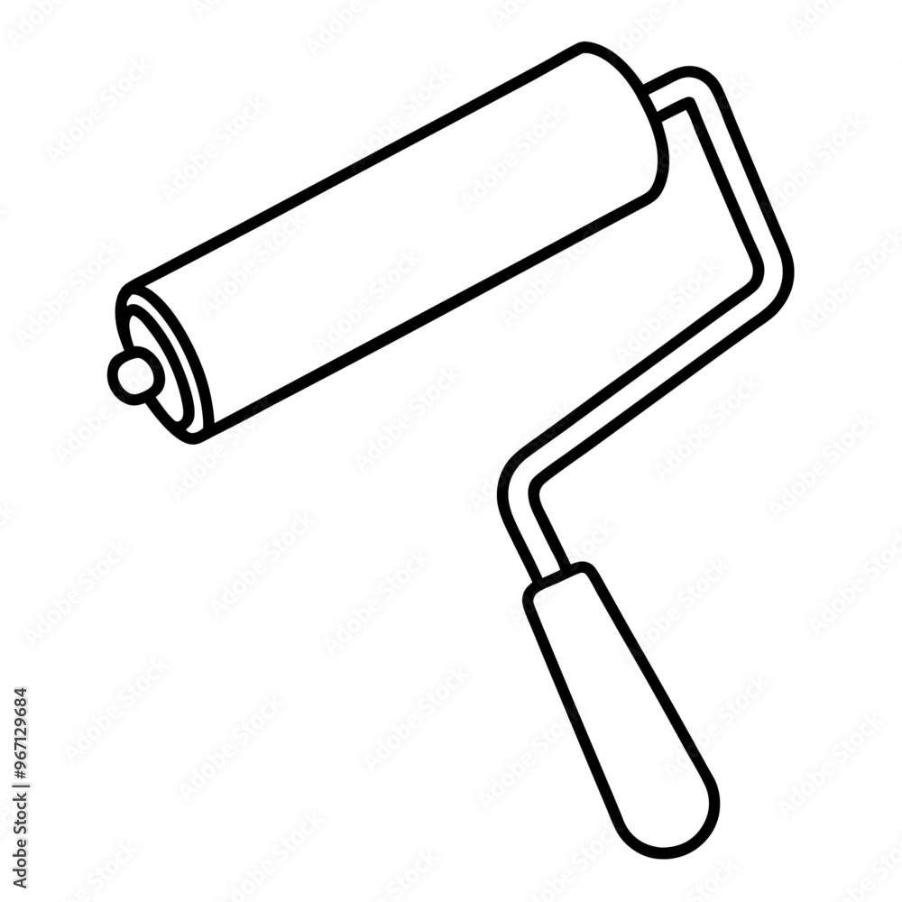 paint roller outline coloring book page line art illustration digital drawing paint roller outline coloring book page line art illustration digital drawing