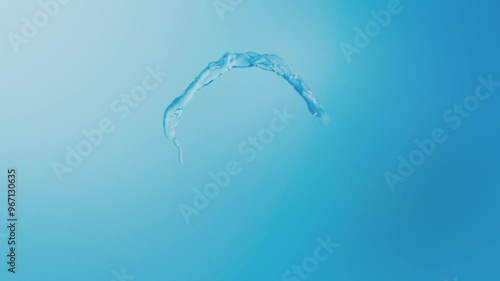 輪になる青い水の流れ