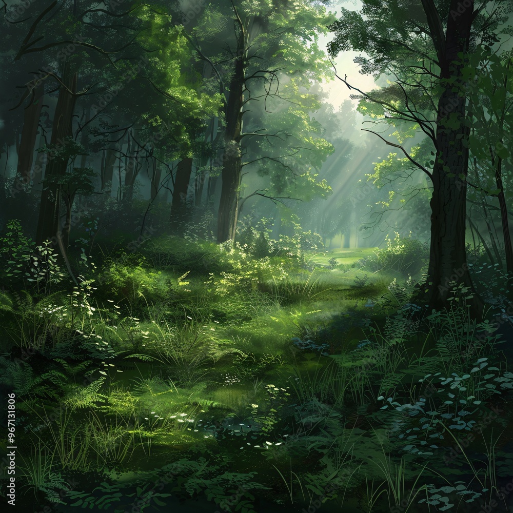 1. Concept: Empty ground in the forest 1. Concept: Empty ground in the forest