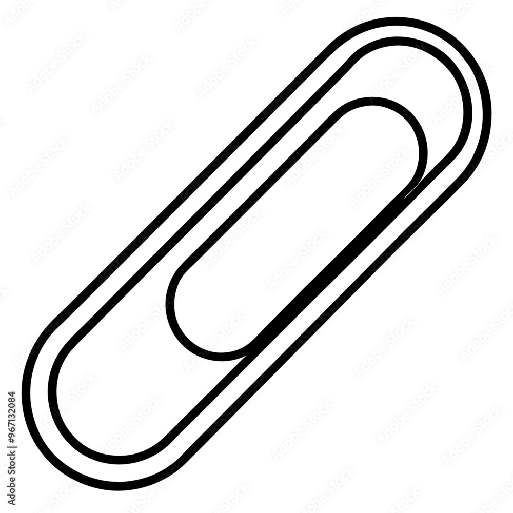 paperclip outline coloring book page line art illustration digital drawing paperclip outline coloring book page line art illustration digital drawing