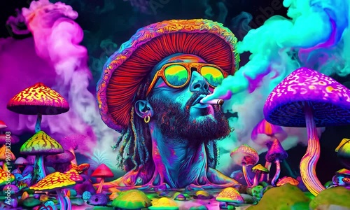 Rastafarian in the psychedelic mushroom world.