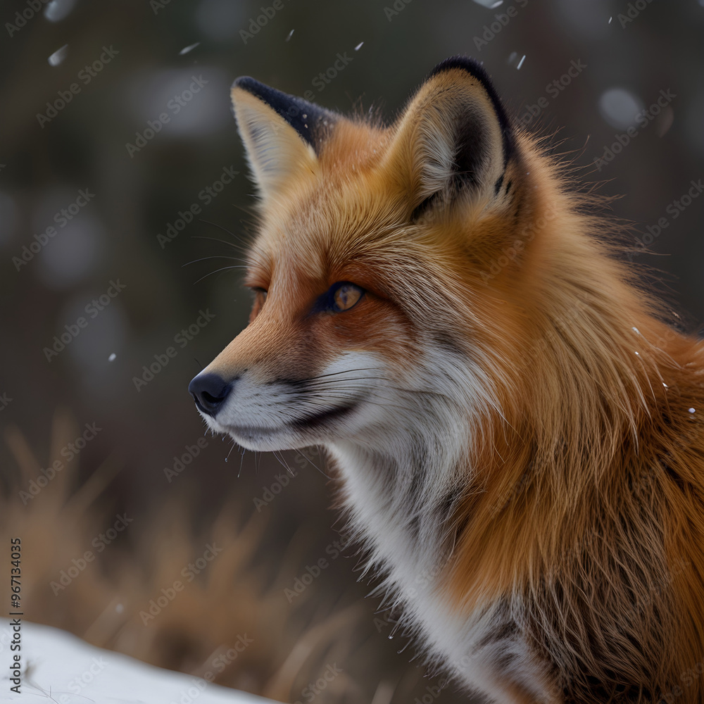 Fototapeta premium Red Fox in winter fox