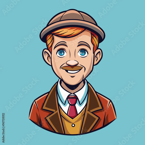 retro man vintage vector illustration