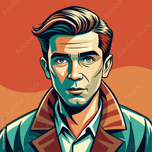 retro man vintage vector illustration