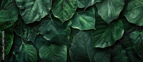 Nature themed leaf texture background with copy space image