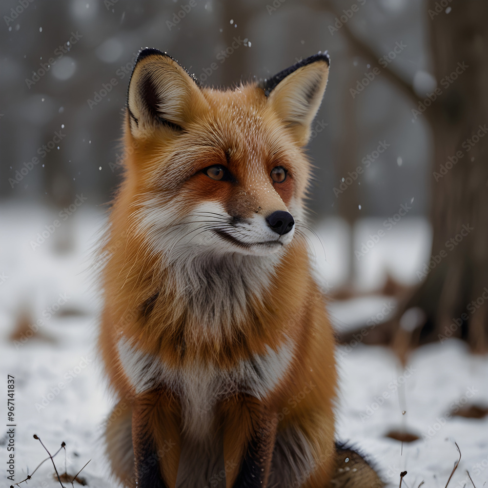Fototapeta premium Red Fox in winter fox