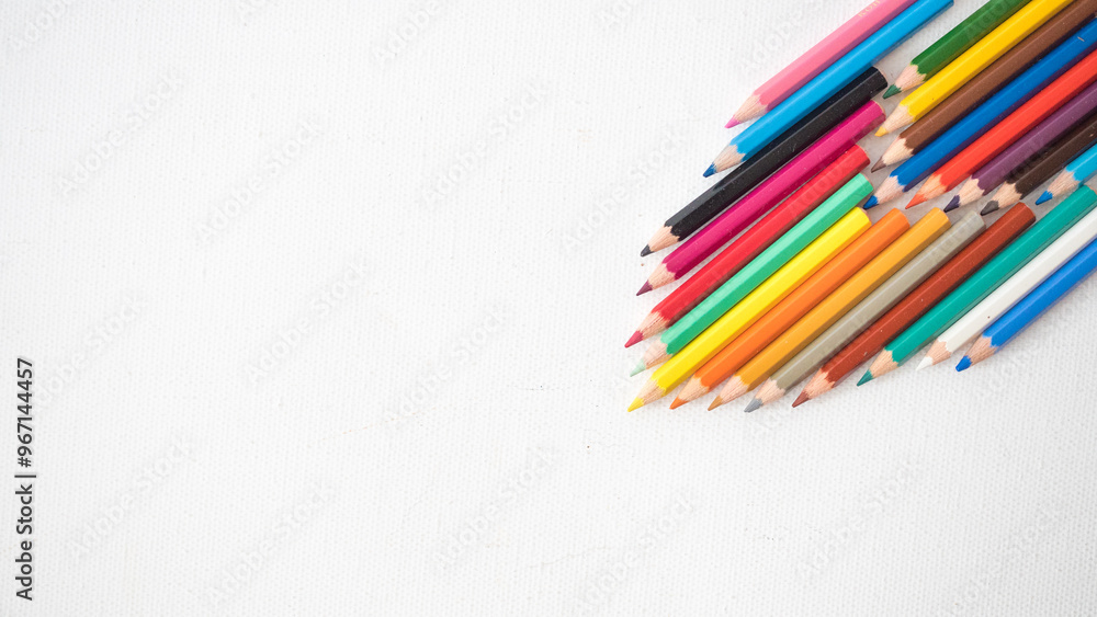 color pencils on a white background color pencils on a white background