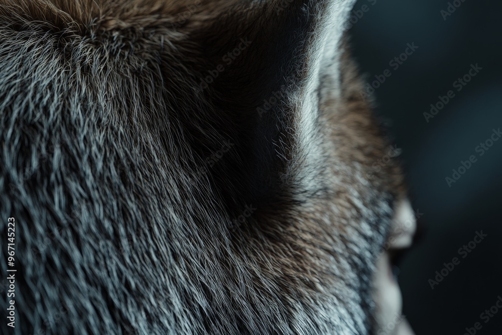 This image captures a close-up view of an animal's fur, showcasing the intricate details and texture, highlighting the natural beauty and complexity of the fur in an abstract manner. This image captures a close-up view of an animal's fur, showcasing the intricate details and texture, highlighting the natural beauty and complexity of the fur in an abstract manner.