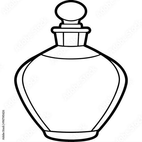 perfume outline coloring book page line art illustration digital drawing