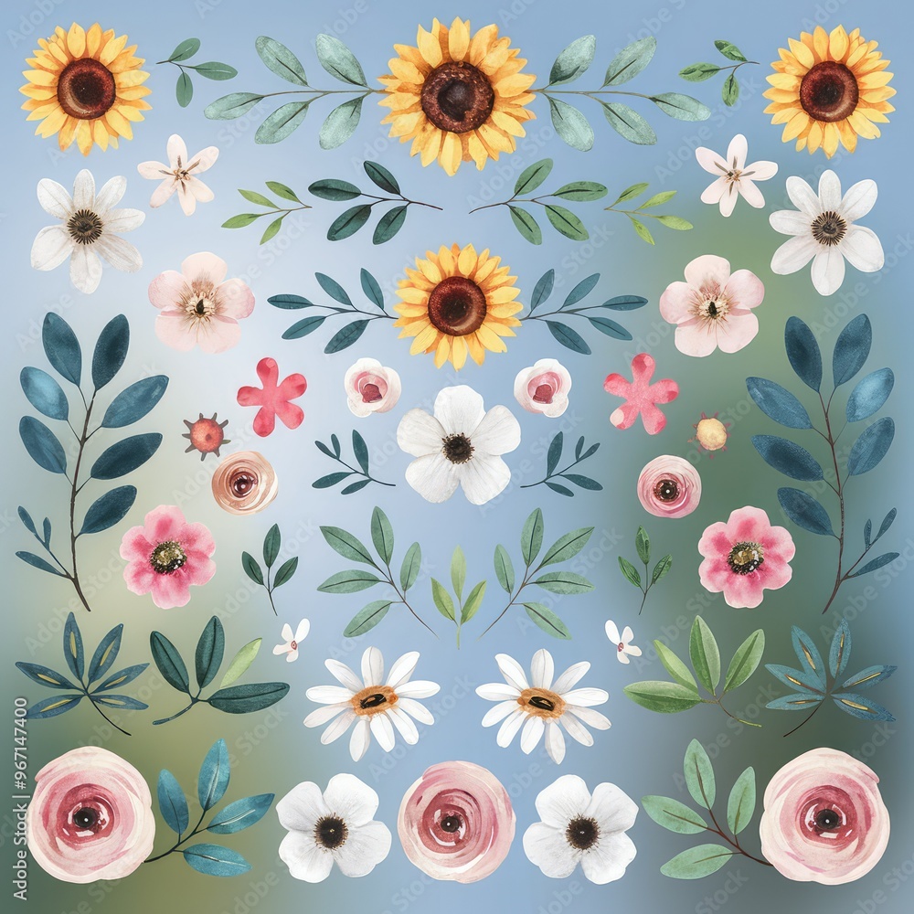seamless background with flowers seamless background with flowers