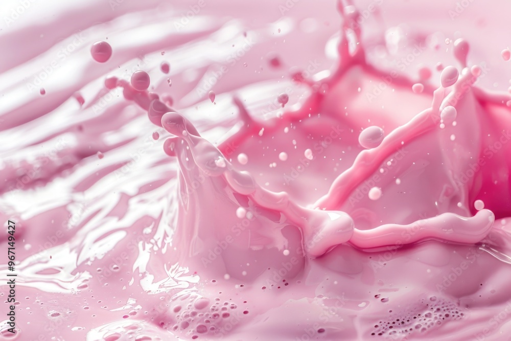 A close-up shot of pink liquid with a crown floating on its surface, possibly used in cosmetic or beauty context A close-up shot of pink liquid with a crown floating on its surface, possibly used in cosmetic or beauty context